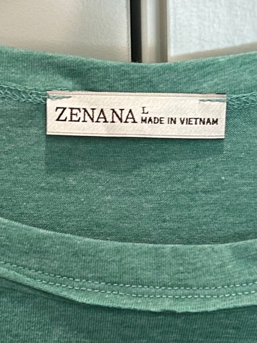 Zenana Exposed Seam Boxy Top and Short Set- Heather Green Color - Picture 9 of 14